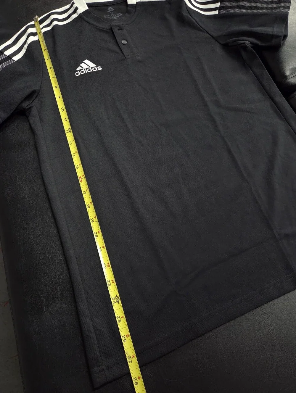 Adidas Tiro 21 Polo Soccer Shirt Black White Primegreen Men's Size Small